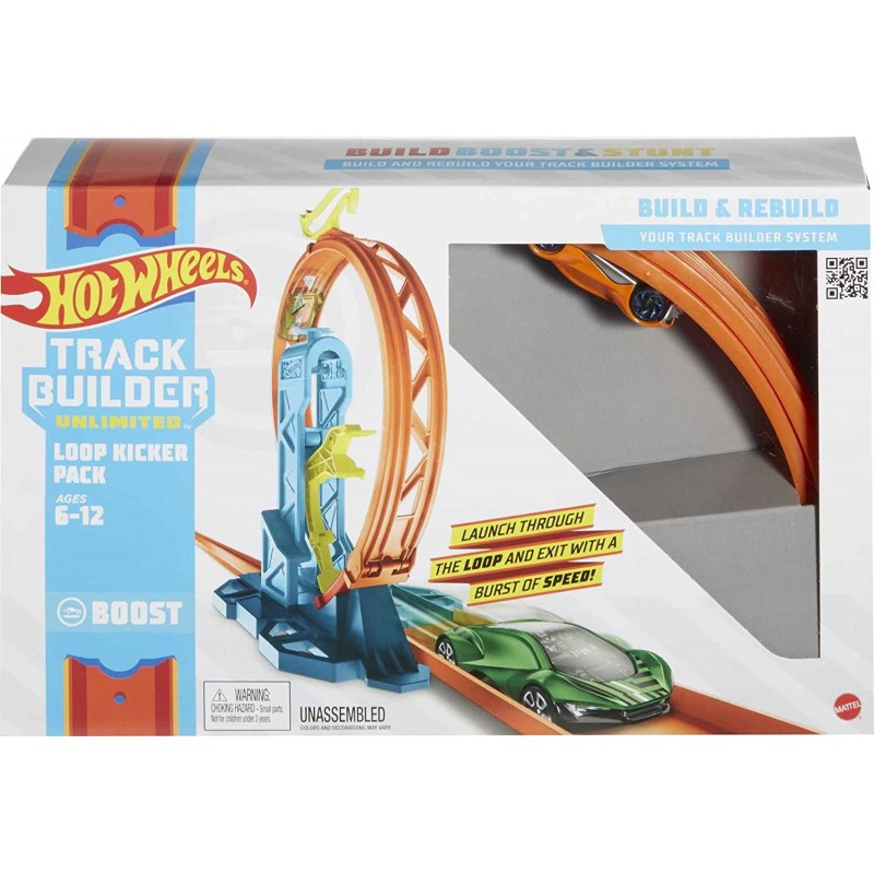 Hot Wheels Track Builder Lanciatore Per Loop Con Macchinina Giocattolo