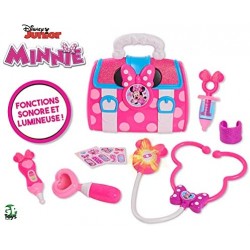 Giochi Preziosi - Minnie, valigetta da dottore, 8 accessori, con funzioni sonori e luminose, MCN09000