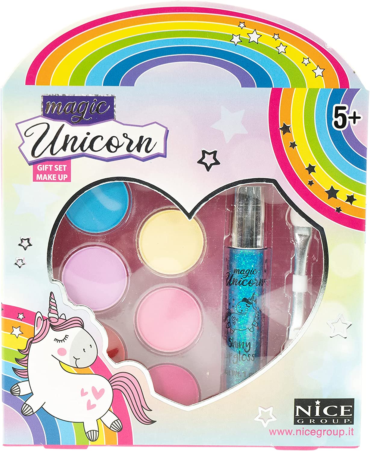 Nice Group - Magic Unicorn Gift Set, 1 Scatolina Make Up Stile Unicorno, 1 Kit  per Viso - NICE16006