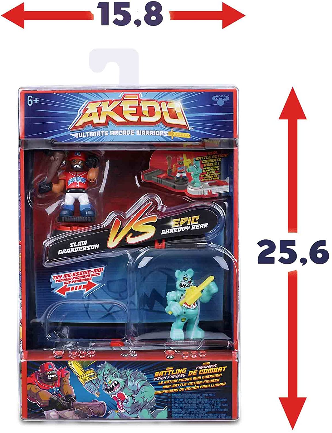 AKEDO - Versus Pack, figure di Arcade, con due bambole e 2 controlli per  maneggiarli e giocare a casa, 4 confezioni diverse da c
