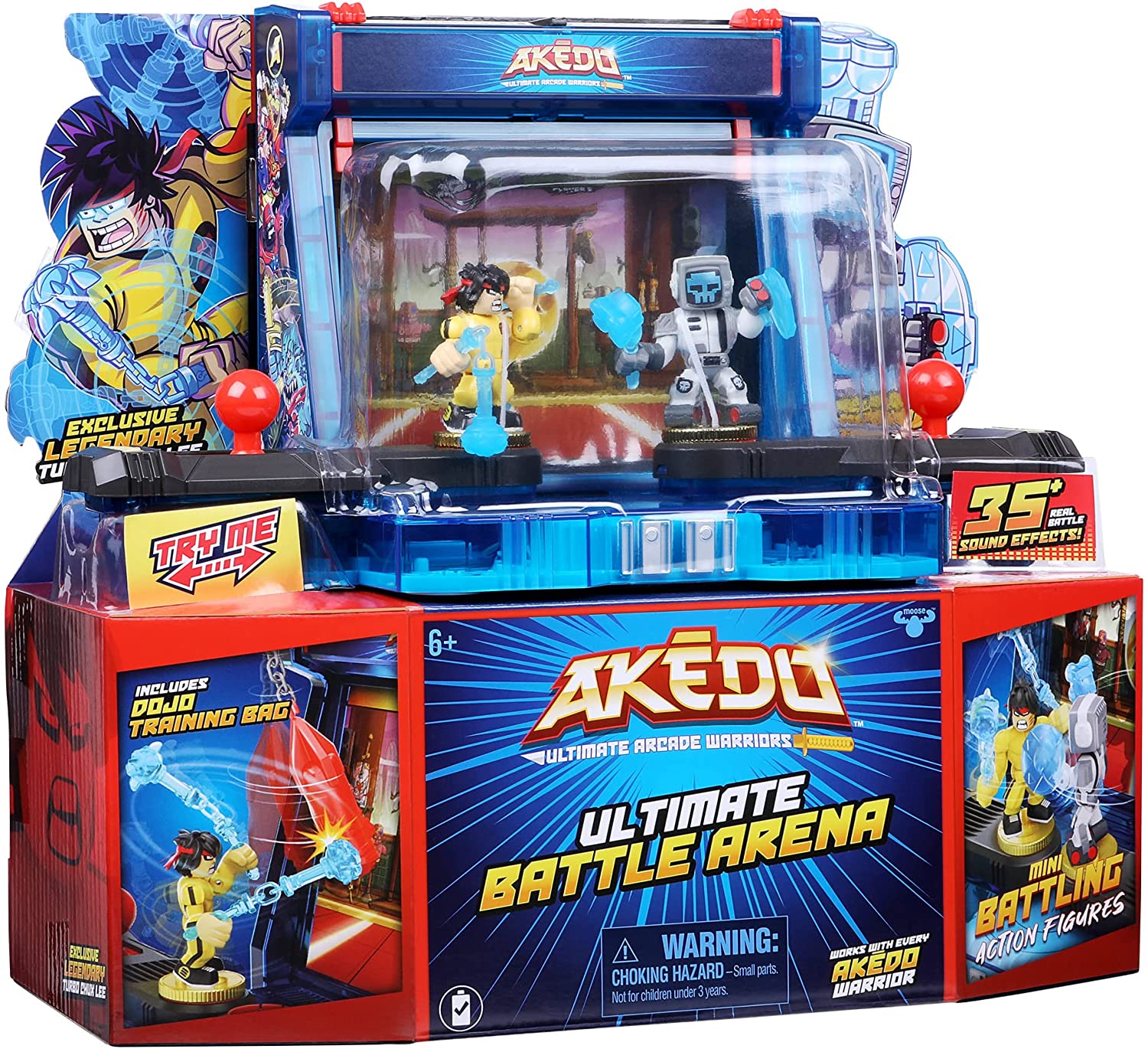 Akedo Battle Arena, Set di Gioco per Allenamento e Battaglia con 2  Personaggi e 2 Controller, Accessori per l'Allenamento Ed