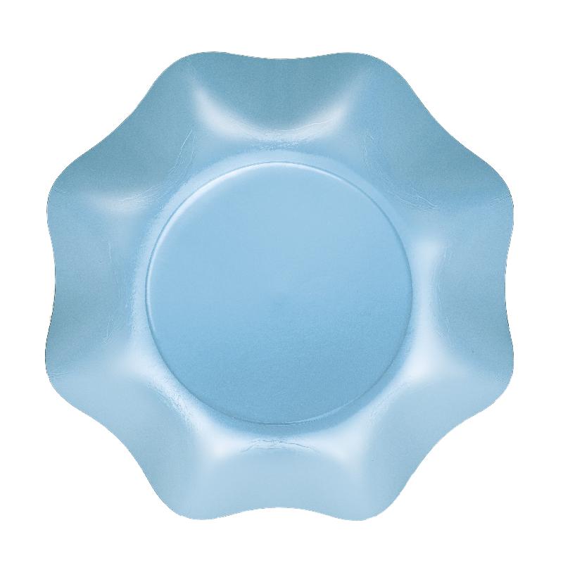 Piatti Fondi plastificati per alimenti Twenty - Azzurro - 10 pz - Ø cm 24,  AZZURRO2T