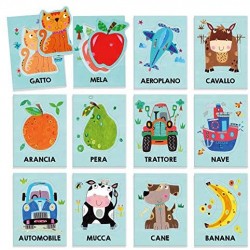 Headu- Baby Flashcards Montessori Gioco Educativo, Multicolore, IT21666