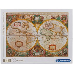 Clementoni-Mappa Antica Puzzle, 1000 Pezzi, Multicolore, 31229