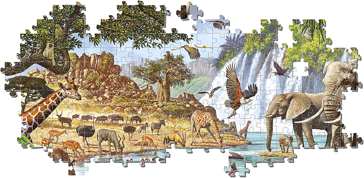 Clementoni - High Quality Collection African Waterhole - 3000 Pezzi, Puzzle  paesaggi, Medium - CL33551