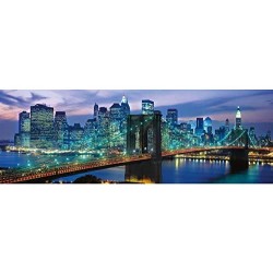 Clementoni- New York Brooklyn Bridge Puzzle, 100 Pezzi, Multicolore, 1000, 39434