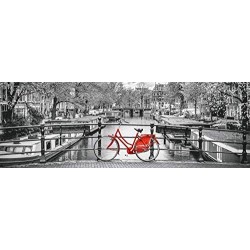 Clementoni Collection Panorama Puzzle Amsterdam Bicycle, 1000 Pezzi, Colore Neutro, 39440