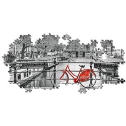 Clementoni Collection Panorama Puzzle Amsterdam Bicycle, 1000 Pezzi, Colore Neutro, 39440