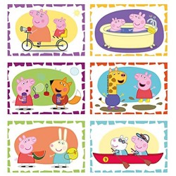 Clementoni Peppa Pig, 3 anni-cubi da 6 pezzi-Play For Future, materiali 100% riciclati-Made in Italy, bambini, puzzle cartoni an