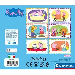 Clementoni Peppa Pig, 3 anni-cubi da 6 pezzi-Play For Future, materiali 100% riciclati-Made in Italy, bambini, puzzle cartoni an