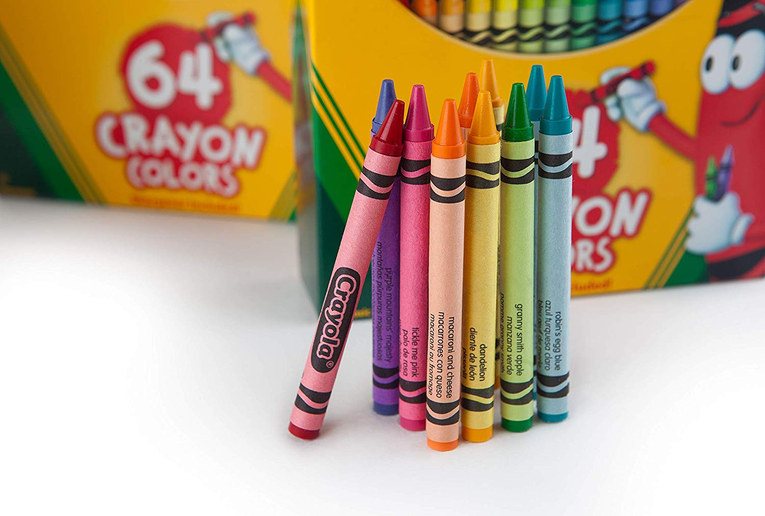 Crayola - Pastelli a Cera, 64 Pezzi, Temperino Incluso nella Confezione -  CRA526448