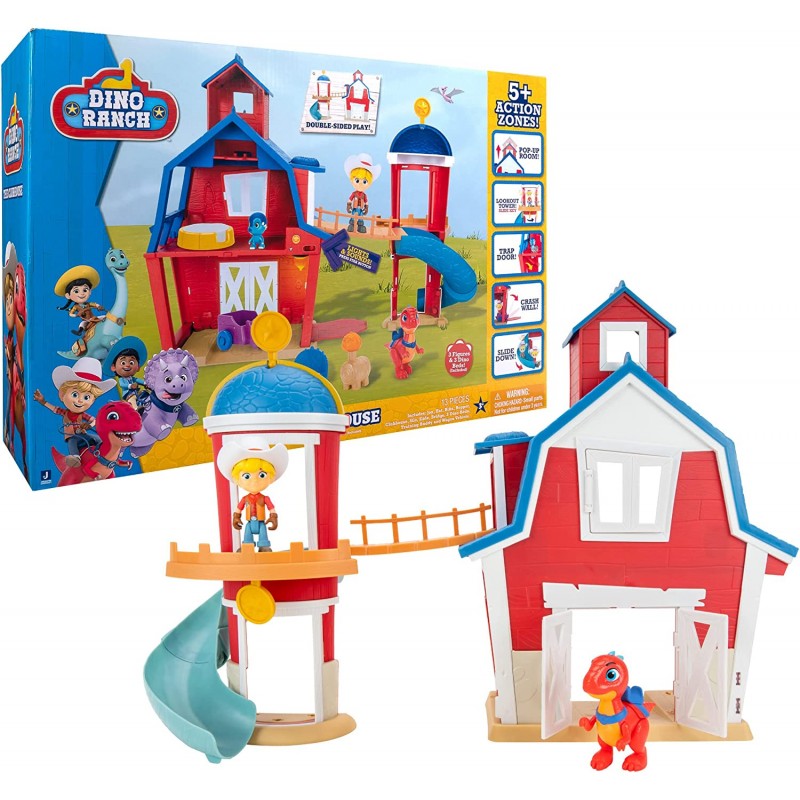 Giochi Preziosi - Dino Ranch Playset Che Riproduce La Clubhouse Con 5 Ambientazioni, DNA10000