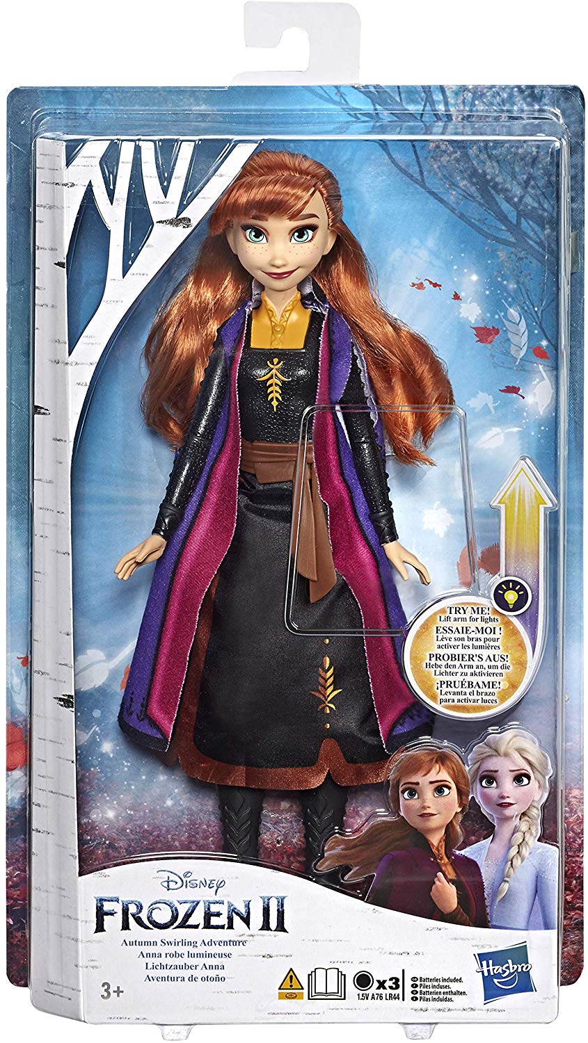 disney frozen 2 - anna luci del nord (bambola ispirata al film disney frozen  2)