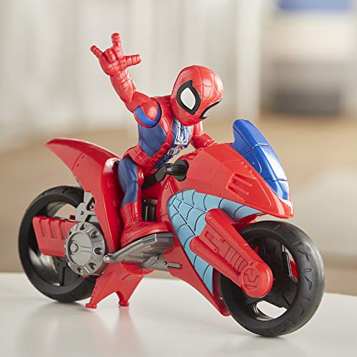 Hasbro - Marvel Super Hero Adventures - Spider-Man Swingin Speeder  (Playskool Heroes Super Hero Adventures, Personaggio da 12,5