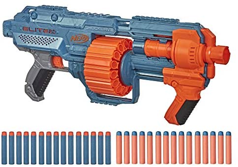 Hasbro Nerf- Nerf Elite 2.0-Shockwave RD-15 (Blaster con Tamburo