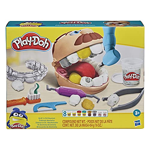 Hasbro - Play-Doh Dottor Trapanino, Giocattolo per Bambini dai 3 Anni in  Su, con 8 Barattoli di Composto Modellabile, Colori Ass