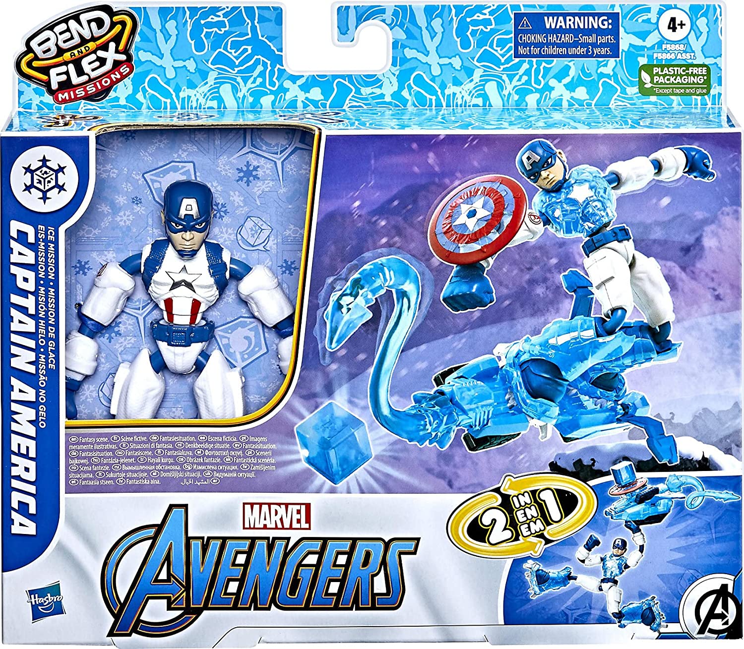 Hasbro - Marvel Avengers Bend And Flex Missions, Capitan America