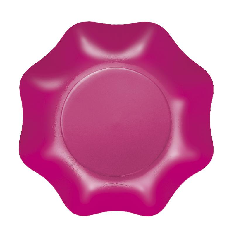 Piatti Fondi plastificati per alimenti Twenty - Fucsia - 10 pz - Ø cm 24,  FUCSIA2T