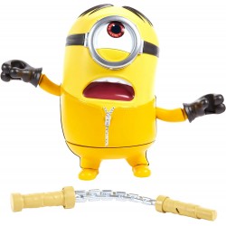 Minions - Personaggio Stuart con Suoni, Completo da Kung Fu e Nunchaku Rimovibile - GMF21