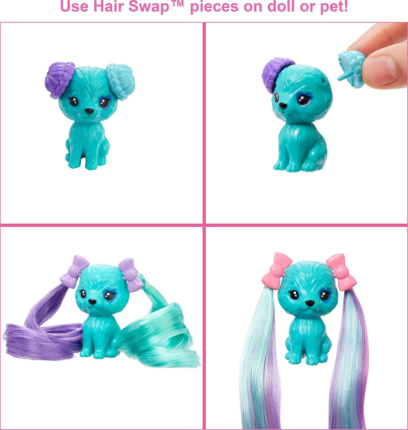 Mattel - Barbie Color Reveal Glitter, con Glitter e cucciolo, HBG41