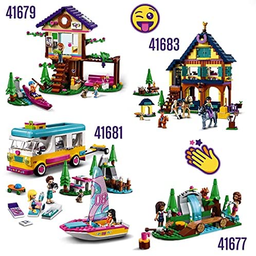 LEGO Friends La Baita nel Bosco, Casa sull Albero Giocattolo, Costruzioni  per Bambini di 6 Anni con 2 Mini Bamboline, 41679