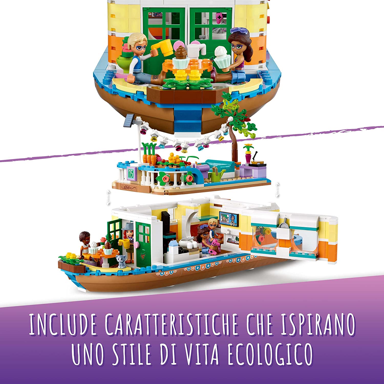 LEGO Friends Casa Galleggiante sul Canale, Giochi per Bambini di 7