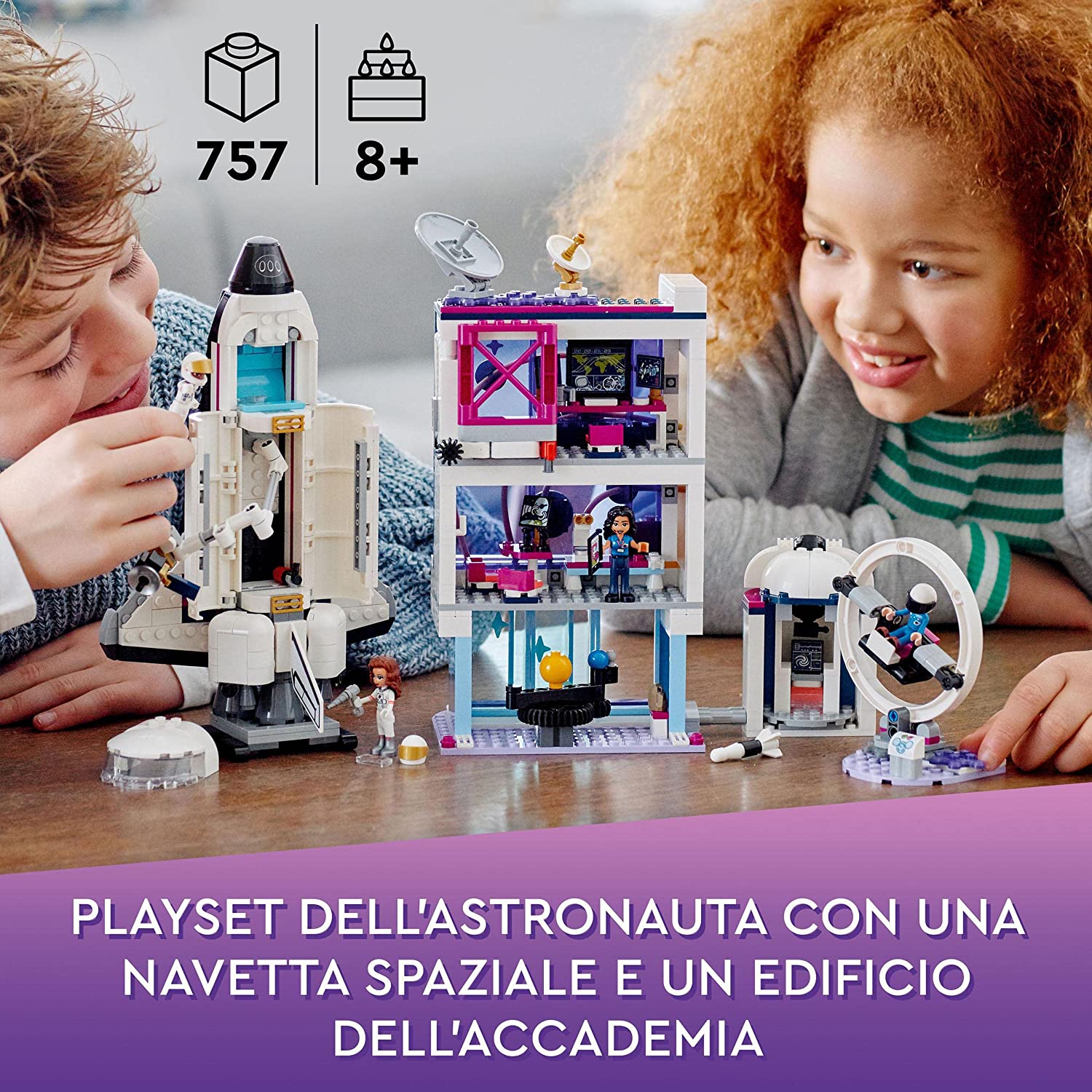 LEGO Friends L'Accademia dello Spazio di Olivia, Giochi Educativi per  Bambini dai 8 Anni in su, Set con Astronauta e Razzo Spazi