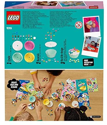 LEGO DOTS Kit Party Creativo con Cupcake e Decorazioni Fai da Te, Regalo di  Compleanno, Kit Lavoretti Creativi per Bambini, 4192
