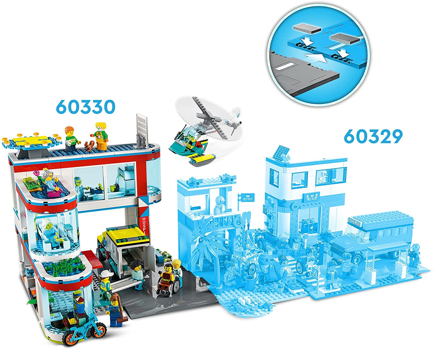 Giocattoli 2 Lego City 1 Lego Aereo 60323 e 1 Lego F1 60322 Bambini Bimbo