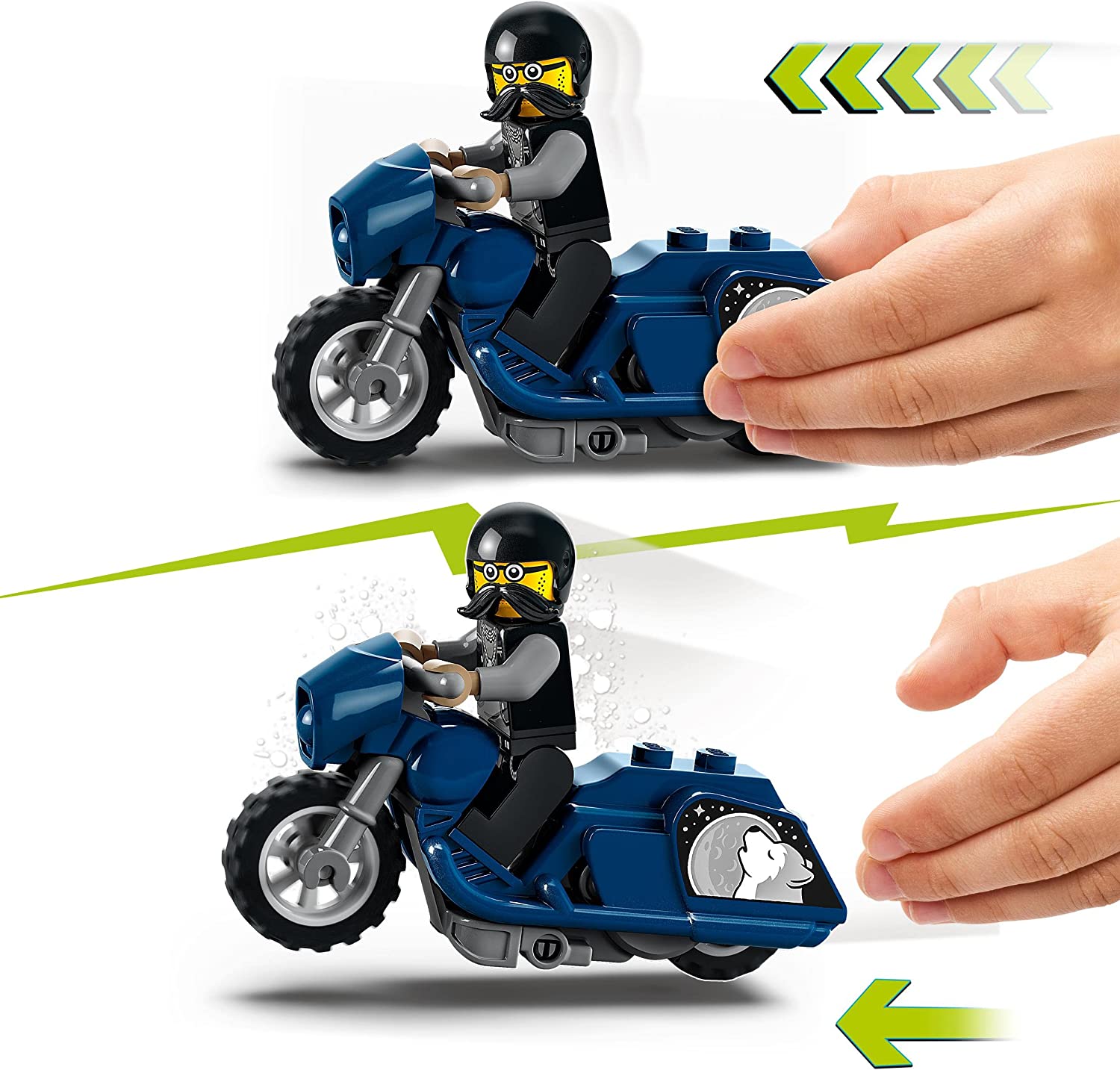 LEGO City Stuntz Stunt Bike da Touring, Moto Giocattolo Carica e Vai con  Minifigure, Giochi per Bambini dai 5 Anni in su, Ottima