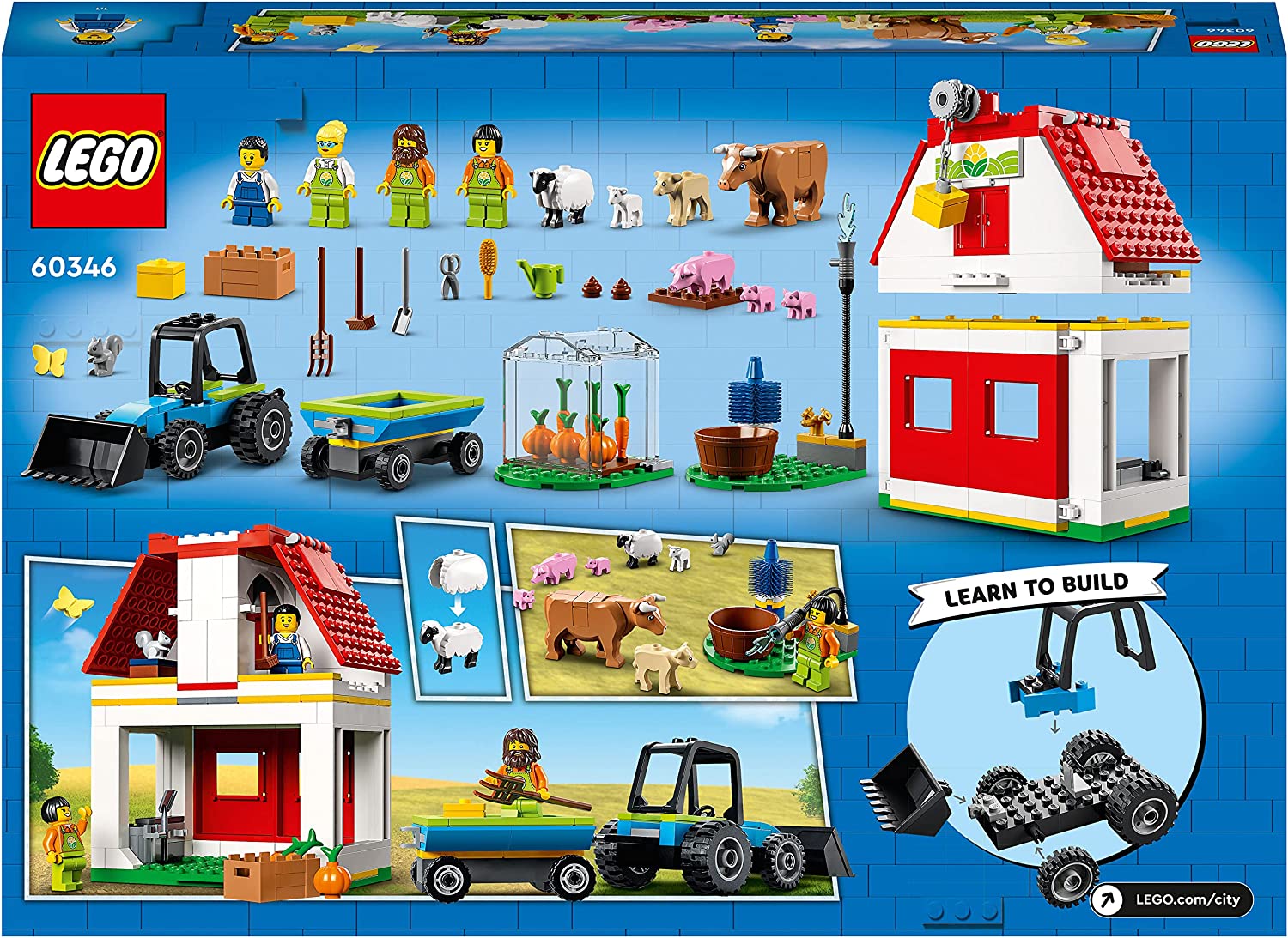 LEGO City il Fienile e Animali da Fattoria, Set con Trattore Giocattolo, Idea  Regalo Educativa, Giochi per Bambini dai 4 Anni in