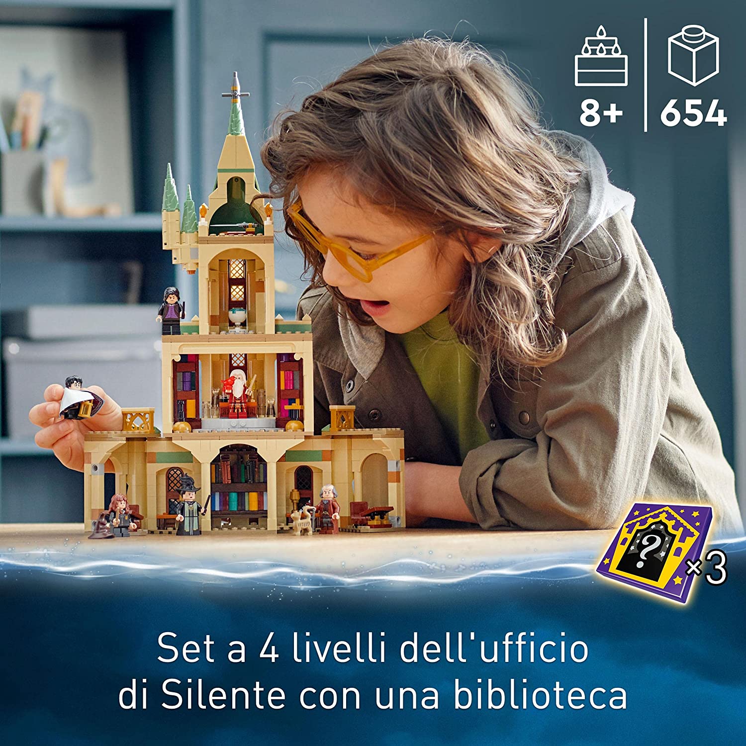 LEGO 76402 Harry Potter Hogwarts: Ufficio di Silente, Set Modulare da  Collegare al Castello Giocattolo con 6 Minifigure, Cappello Parlante e  Spada di Grifondoro, Giochi per Bambini e Bambine da 8 Anni 