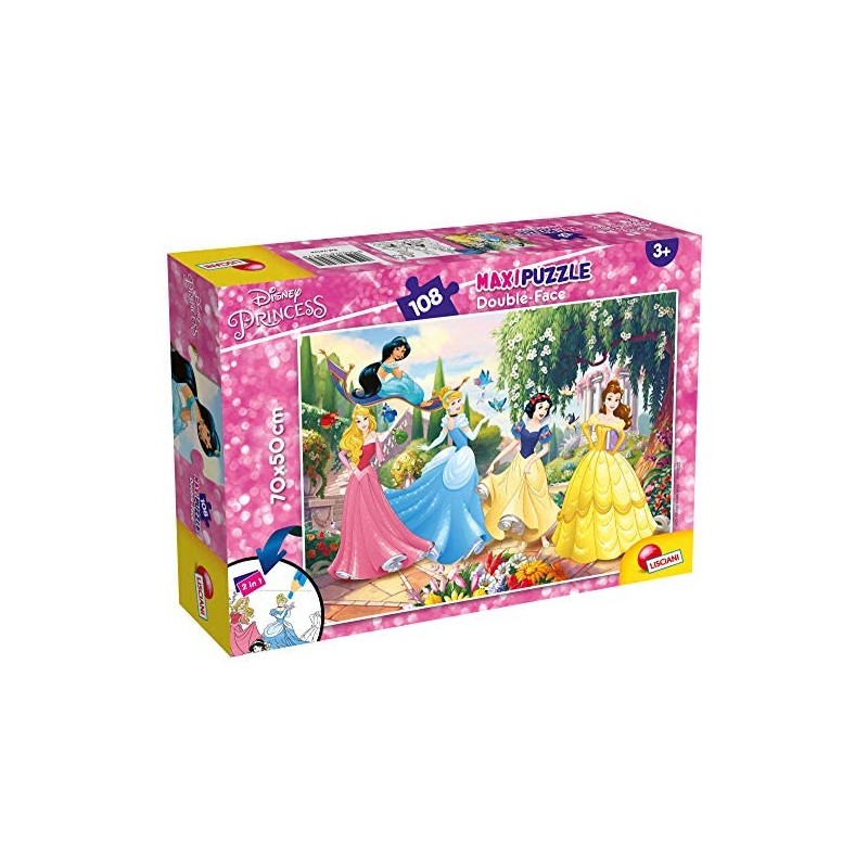 Lisciani Giochi Disney Princess Puzzle DF Supermaxi, 108 Pezzi, Multicolore, 74174