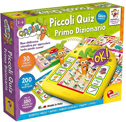 Lisciani Giochi- Carotina Piccoli Quiz Primo Dizionario Gioco, Multicolore,  80007