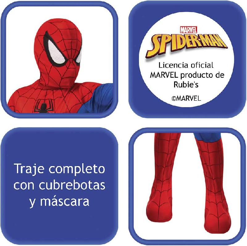 Rubies - Costume Spiderman Classico, Bambini, Rosso/Blu, Taglia M (5-7