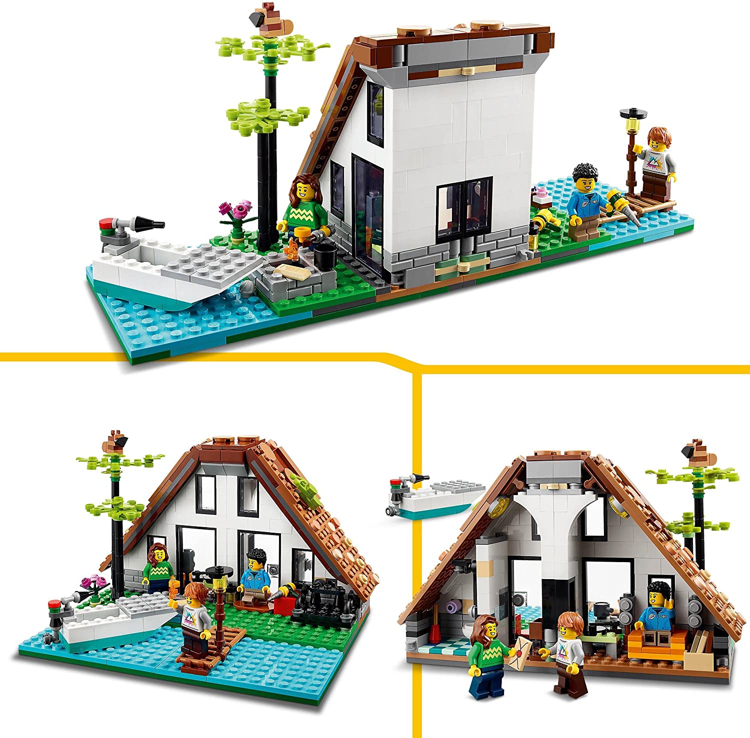 LEGO Creator Casa Accogliente, Set 3 in 1 con Modellini da Costruire con 3  Case Giocattolo