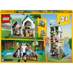 LEGO 31139 Creator Casa Accogliente, Set 3 in 1 con Modellini da Costruire con 3 Case Giocattolo Differenti