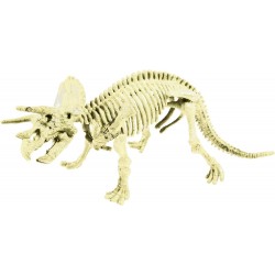 Clementoni - Scienza Lab - Archeogiocando - T-Rex e Triceratopo - Dinosauri, Fossili da Scavare e Assemblare, Kit Archeologo, Gi