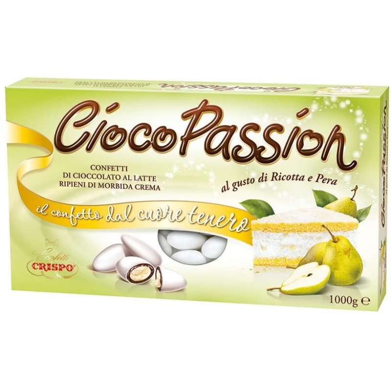 CRISPO Confetti CiocoPassion Ricotta e Pera - Colore Bianco - 1kg, 05917