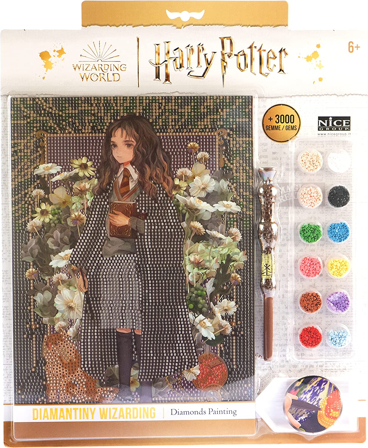 Nice Group - DIAMANTINY Harry Potter – Yume Fantasy Hermione – Kit crea il  Mosaico, Attività Crystal Art, Diamond Painting, 1 Qu