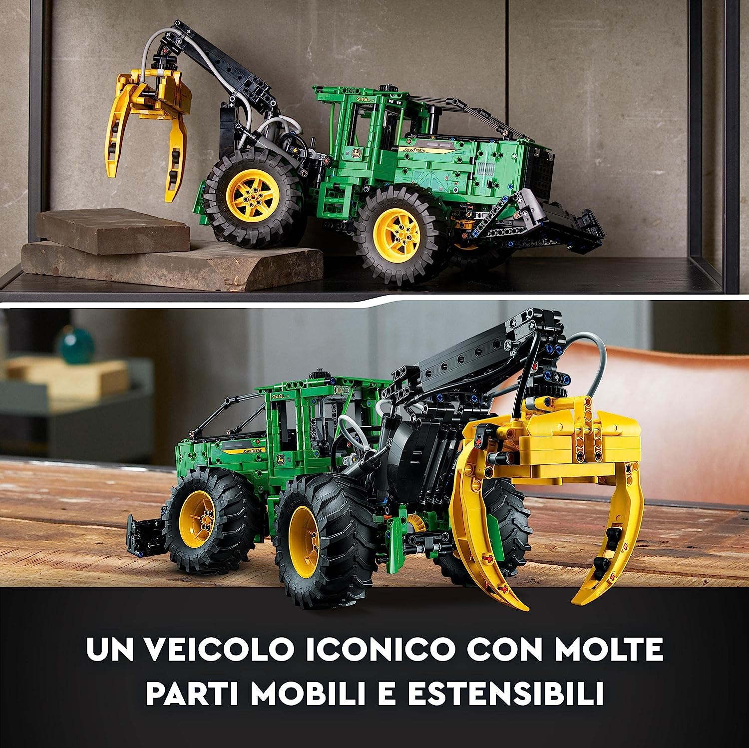 LEGO 42157 Technic Trattore John Deere 948L-II, Modellino da Costruire di  Veicolo Giocattolo con Funzioni Pneumatiche e 4 Ruote