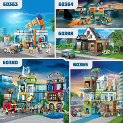 LEGO 60398 City Villetta Familiare e Auto Elettrica, Modular Building Set Casa delle Bambole con Macchina Giocattolo, Minifigure