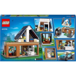 LEGO 60398 City Villetta Familiare e Auto Elettrica, Modular Building Set Casa delle Bambole con Macchina Giocattolo, Minifigure