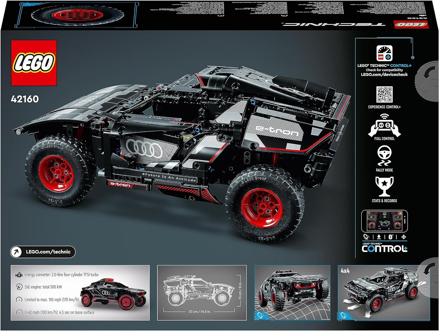 LEGO - Technic Audi RS Q E-Tron, Macchina Telecomandata da Rally, Modellino  di Auto Fuoristrada Dakar con App CONTROL+ da Costru