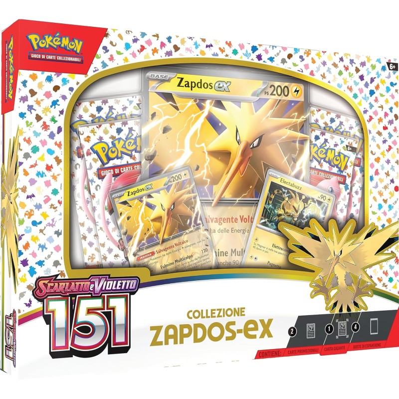 Pokémon Collezione Zapdos-ex dell’espansione Scarlatto e Violetto-151 del GCC - PK60362-I