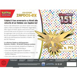 Pokémon Collezione Zapdos-ex dell’espansione Scarlatto e Violetto-151 del GCC - PK60362-I