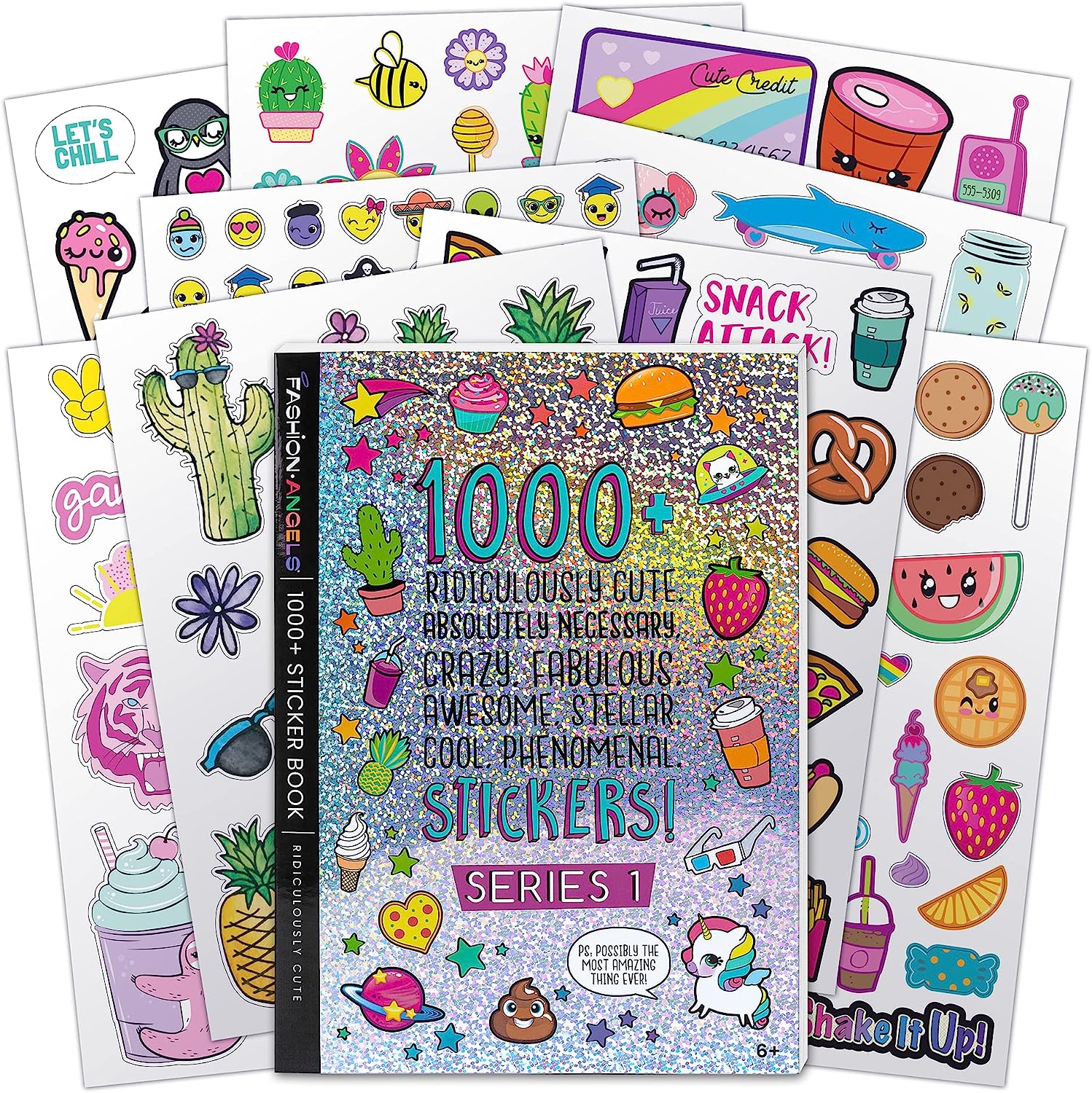 CRAYOLA Stickers - Album Fashion Angels 1000+ Ridiculously Cute Stickers -  assortimento casuale