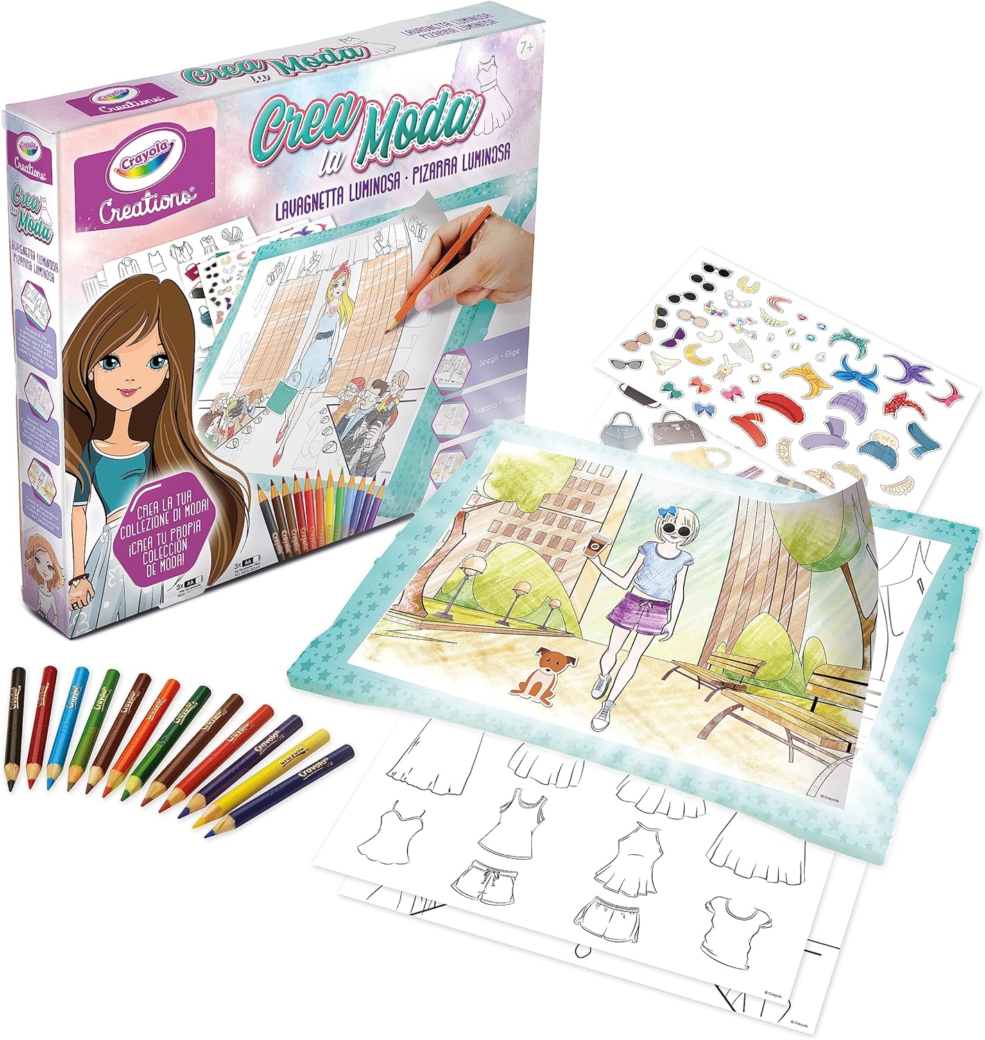 CRAYOLA CREATIONS - Crea la Moda, Lavagnetta Luminosa per