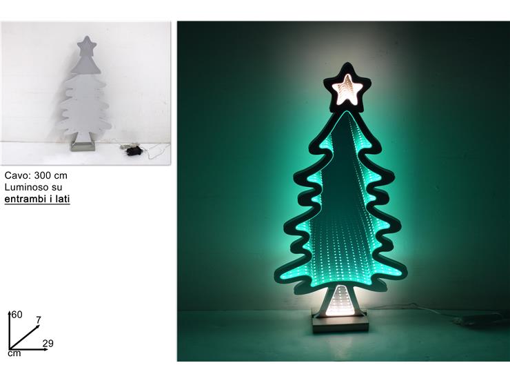 ALBERO DI NATALE LUMINOSO 3D 60 CM