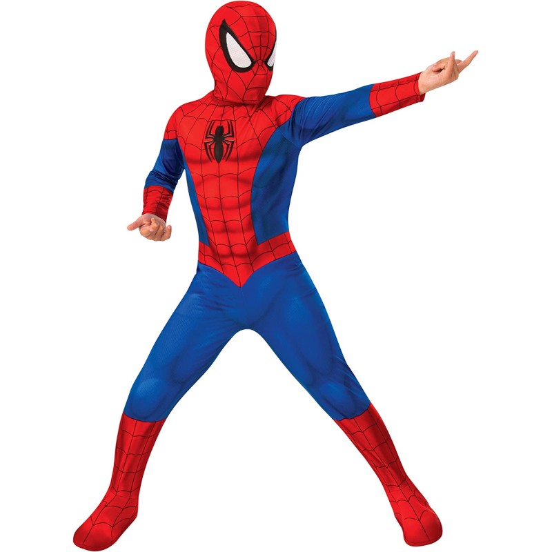 Rubies - Costume Spiderman Classico, Bambini, Rosso/Blu, Taglia L (8-10 anni) - 702072-L